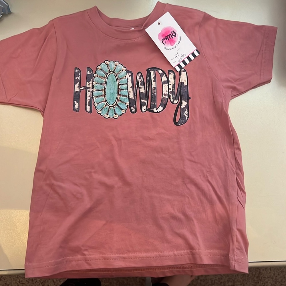 Girls “Howdy” tee